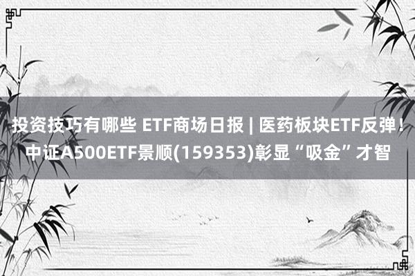 投资技巧有哪些 ETF商场日报 | 医药板块ETF反弹！中证A500ETF景顺(159353)彰显“吸金”才智