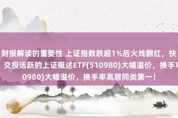 财报解读的重要性 上证指数跌超1%后火线翻红，快速规复3300点，交投活跃的上证概述ETF(510980)大幅溢价，换手率高居同类第一！