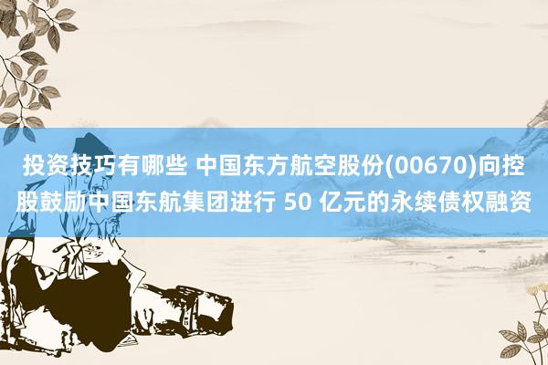 投资技巧有哪些 中国东方航空股份(00670)向控股鼓励中国东航集团进行 50 亿元的永续债权融资