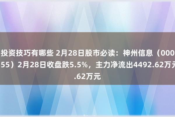 投资技巧有哪些 2月28日股市必读：神州信息（000555）2月28日收盘跌5.5%，主力净流出4492.62万元